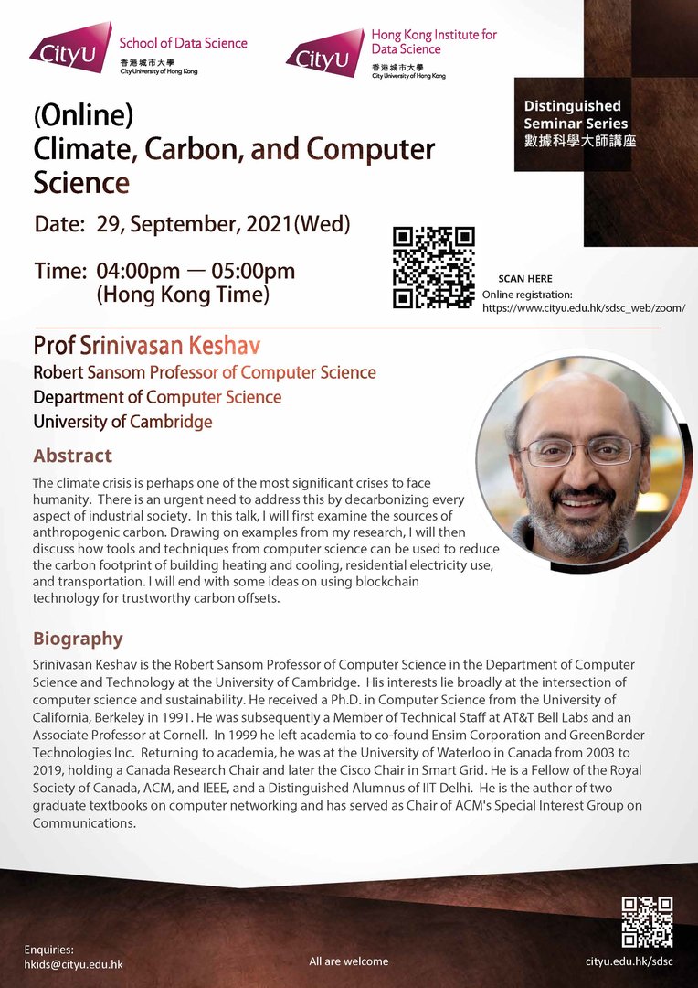 Climate, Carbon and Computer Science