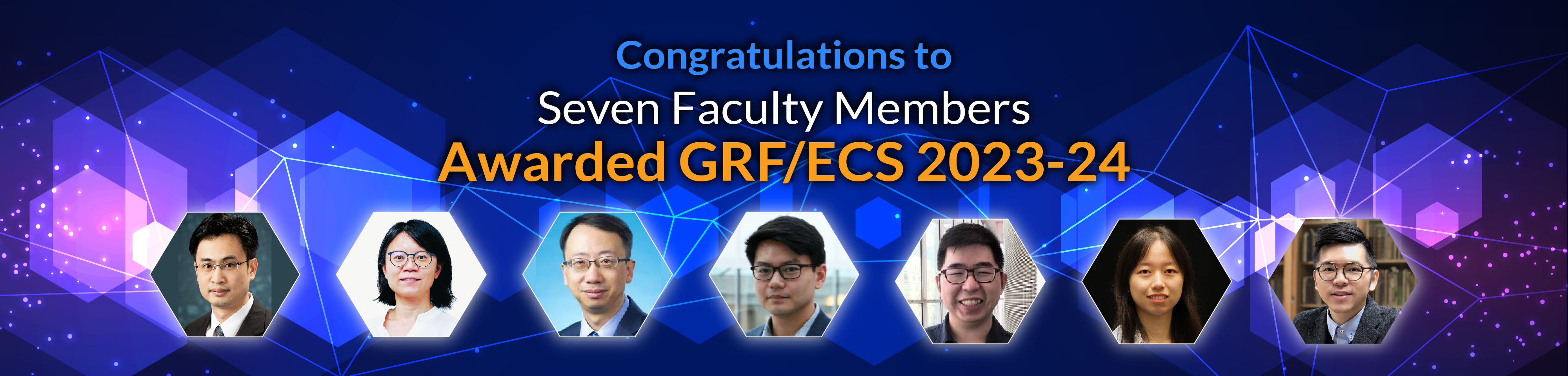 Congratulations to Seven Faculty Members from the School of Data Science Awarded GRF/ECS 2023-24