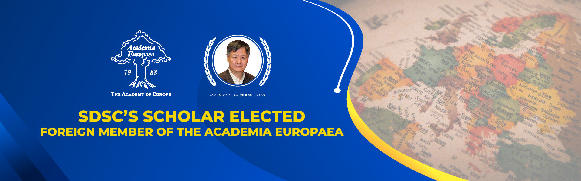 Professor Wang Jun elected Foreign Member of the Academia Europaea